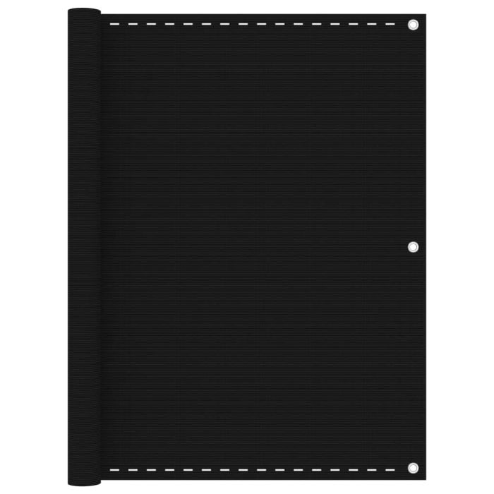 Balcony Screen Black 120x400 cm HDPE