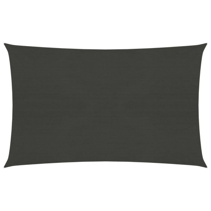 Sunshade Sail 160 g/m2 Anthracite 2x4.5 m HDPE