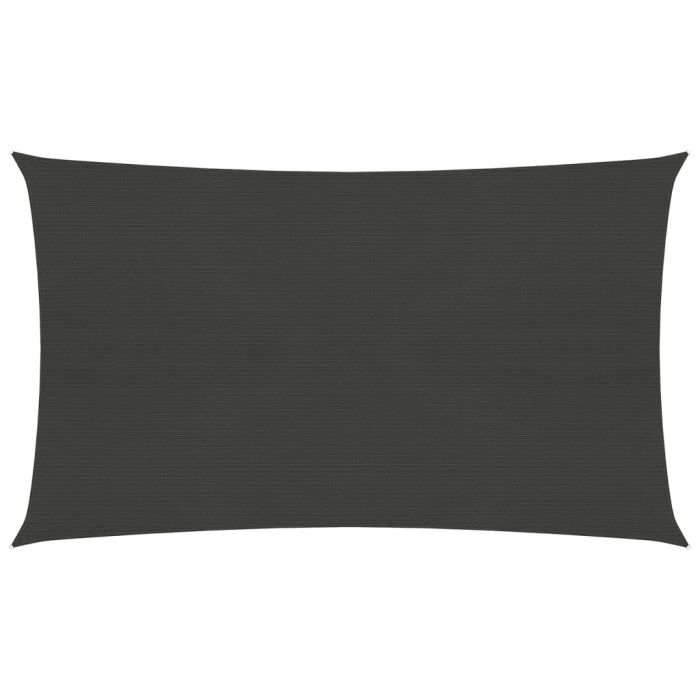 Sunshade Sail 160 g/m2 Anthracite 6x8 m HDPE