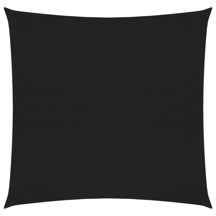 Sunshade Sail 160 g/m2 Black 2.5x2.5 m HDPE