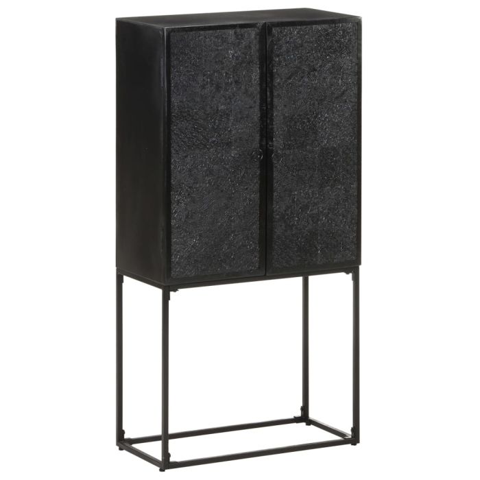 Sideboard Black 60x30x120 cm Solid Acacia and Mango Wood