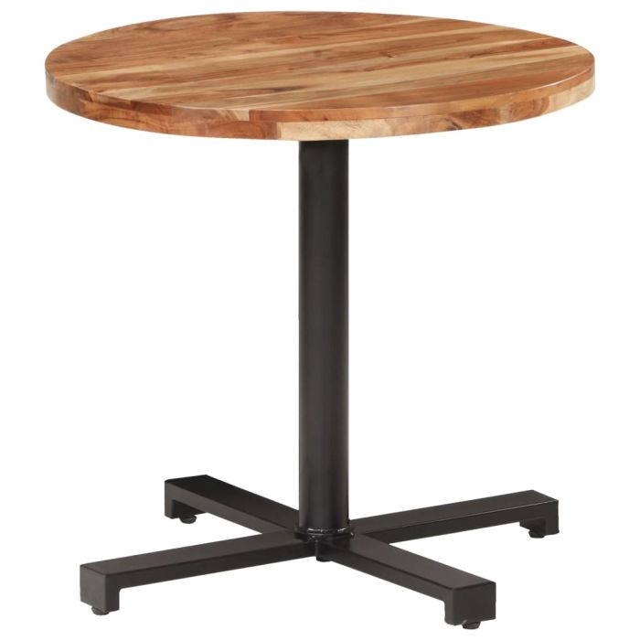 Bistro Table Round 80x75 cm Solid Acacia Wood