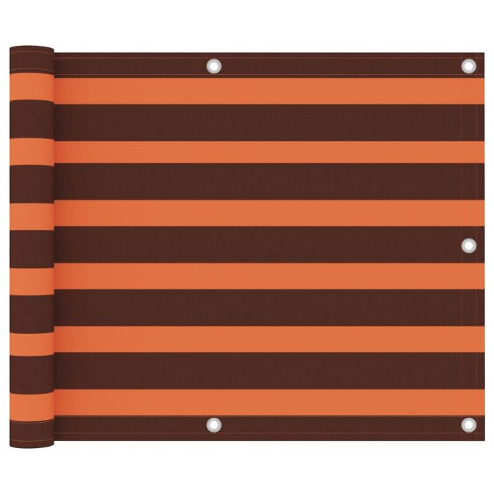 Balcony Screen Orange and Brown 75x500 cm Oxford Fabric