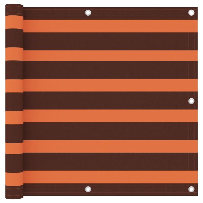 Balcony Screen Orange and Brown 90x300 cm Oxford Fabric