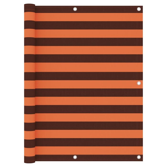 Balcony Screen Orange and Brown 120x400 cm Oxford Fabric
