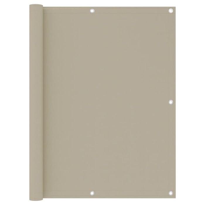 Balcony Screen Beige 120x300 cm Oxford Fabric
