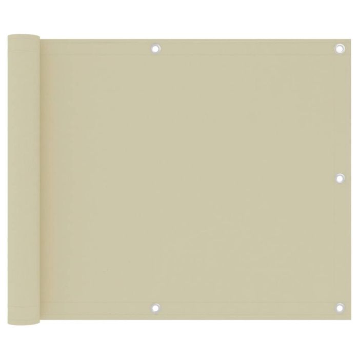 Balcony Screen Cream 75x500 cm Oxford Fabric