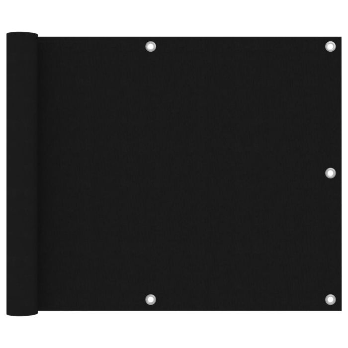 Balcony Screen Black 75x400 cm Oxford Fabric
