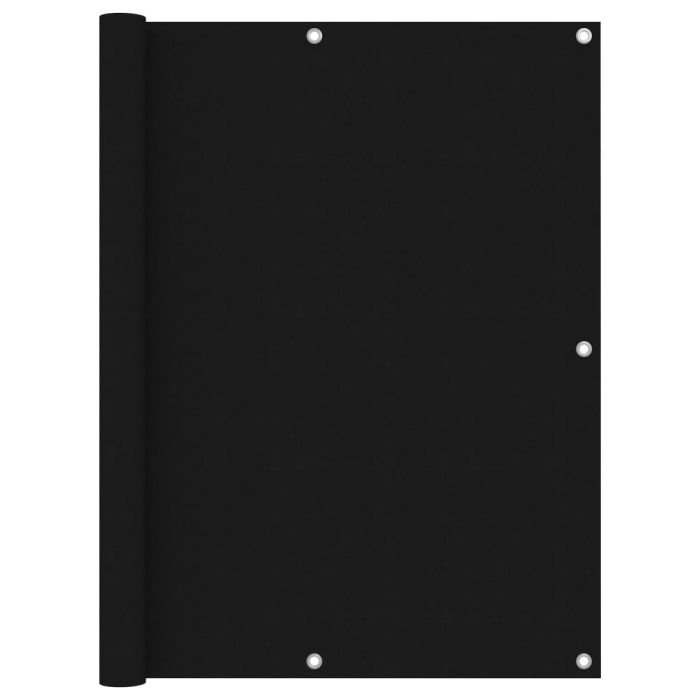 Balcony Screen Black 120x500 cm Oxford Fabric