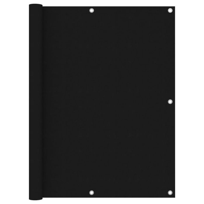 Balcony Screen Black 120x600 cm Oxford Fabric