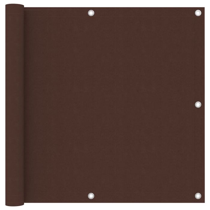 Balcony Screen Brown 90x500 cm Oxford Fabric