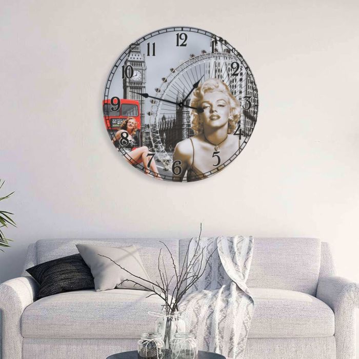 Vintage Wall Clock Marilyn Monroe 60cm