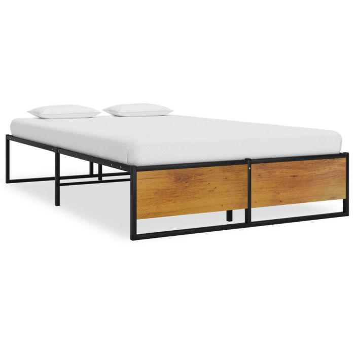 Bed Frame Black Metal 120x200 cm