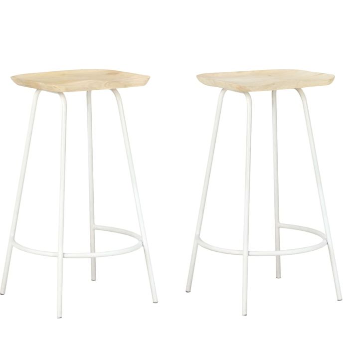 Bar Stools 2 pcs Solid Mango Wood