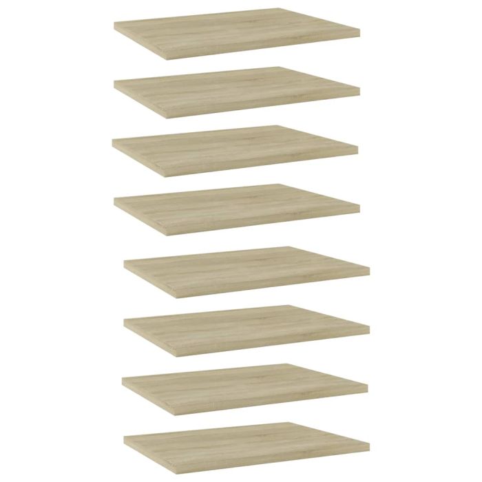 Bookshelf Boards 8 pcs Sonoma Oak 40x30x1.5 cm Engineered Wood