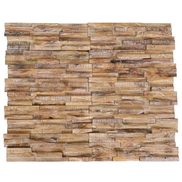 3D Wall Cladding Panels 10 pcs 1.01 m2 Solid Teak Wood
