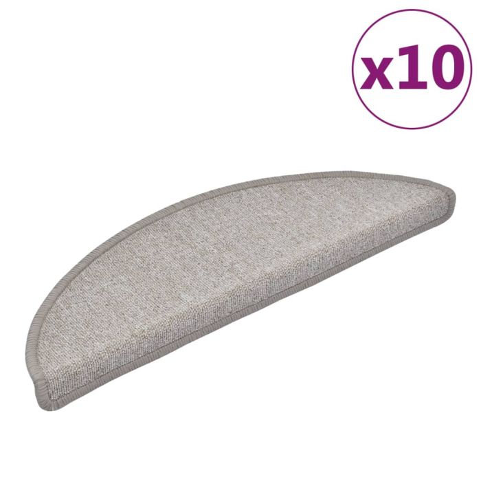 Stair Mats 10 pcs 56x20 cm Taupe