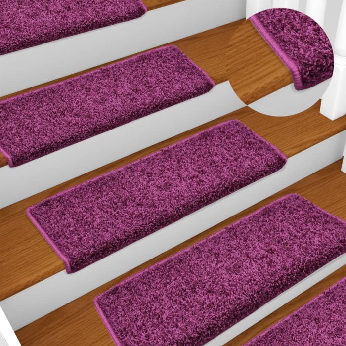 Stair Mats 10 pcs 65x21x4 cm Violet