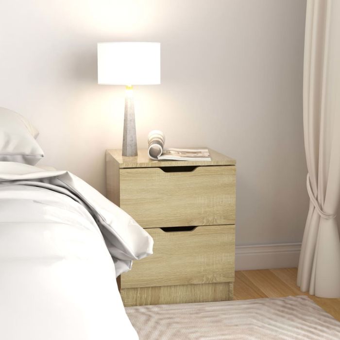 Bedside Cabinet Sonoma Oak 40x40x50cm Engineered Wood - Guoxi