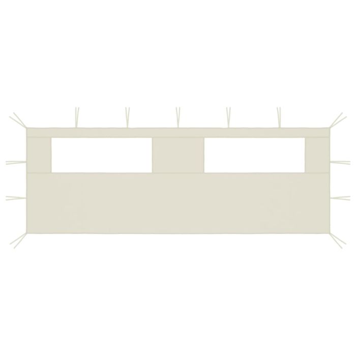 Gazebo Sidewall with Windows 6x2 m Cream