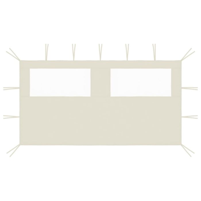 Gazebo Sidewall with Windows 4x2 m Cream