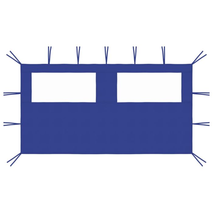 Gazebo Sidewall with Windows 4x2 m Blue