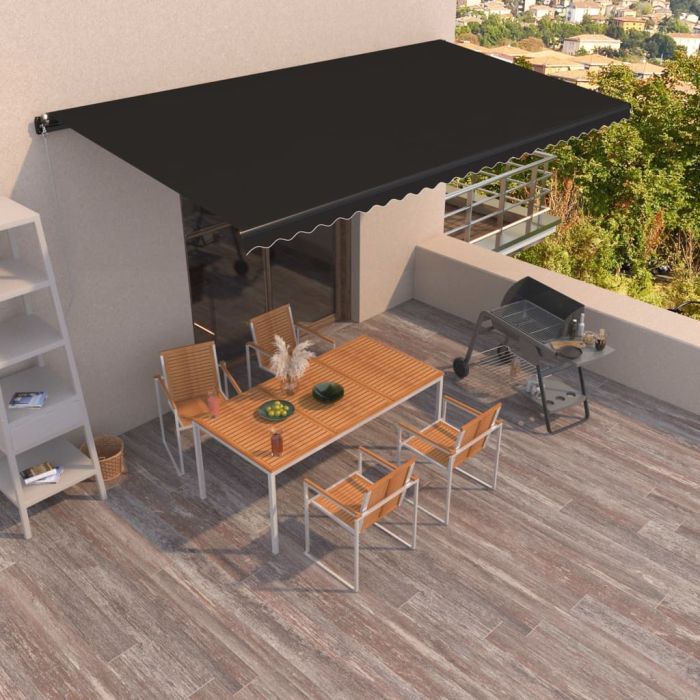 Manual Retractable Awning 600x350cm Anthracite