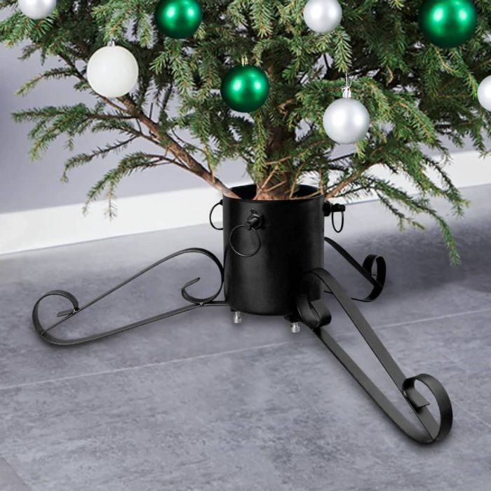 HIVREL Christmas Tree Stand Black 58x58x21 cm