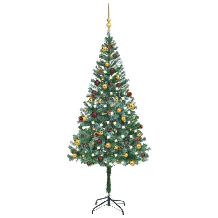 Frois Pre-lit Christmas Tree with Ball Set and Pinecones 180cm
