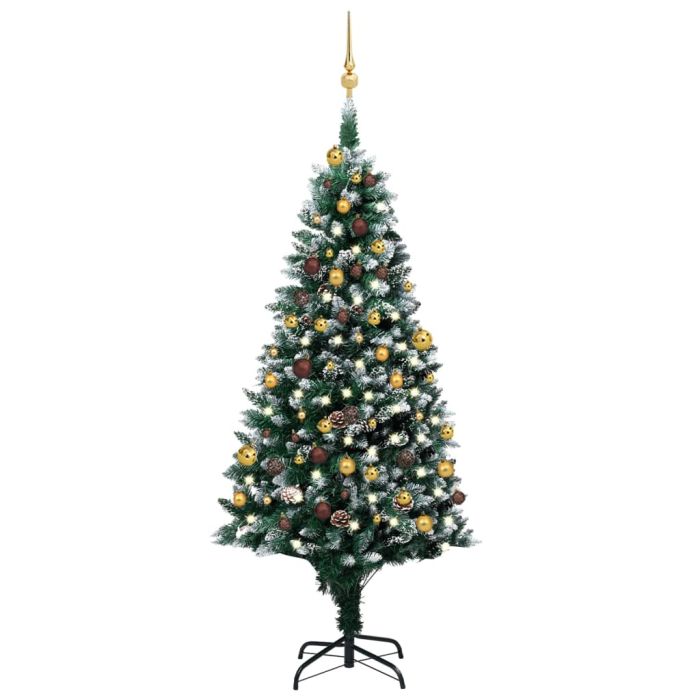 Frois 180cm Tree with Ball Set and Pinecones