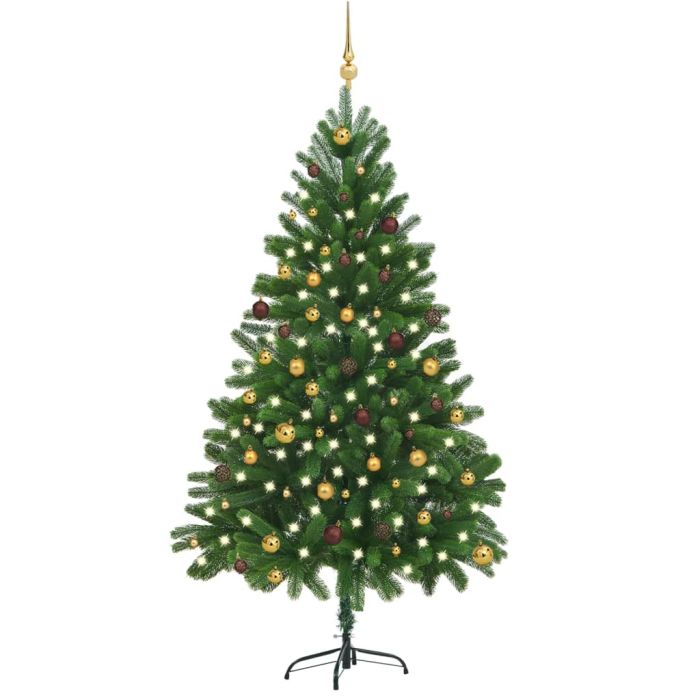 Fluer Pre-lit Tree Ball Set 210cm Green