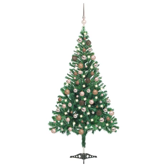 GLIMMO Artificial Pre-lit Christmas Tree with Ball Set 120cm 230 Branches
