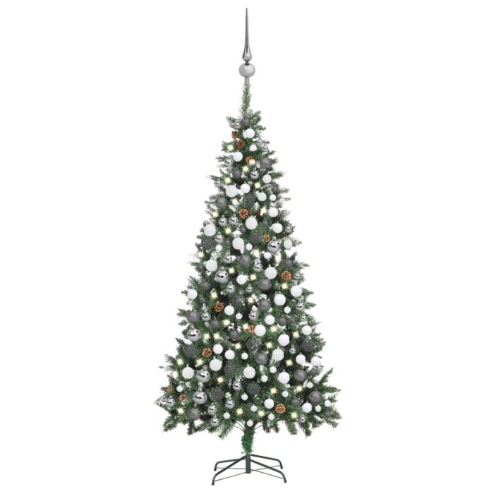 Fluer 210cm Pine Cones Pre-lit Tree Ball Set