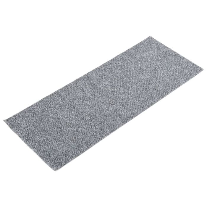 Self-adhesive Stair Mats Rectangular 15 pcs 60x25 cm Light Grey