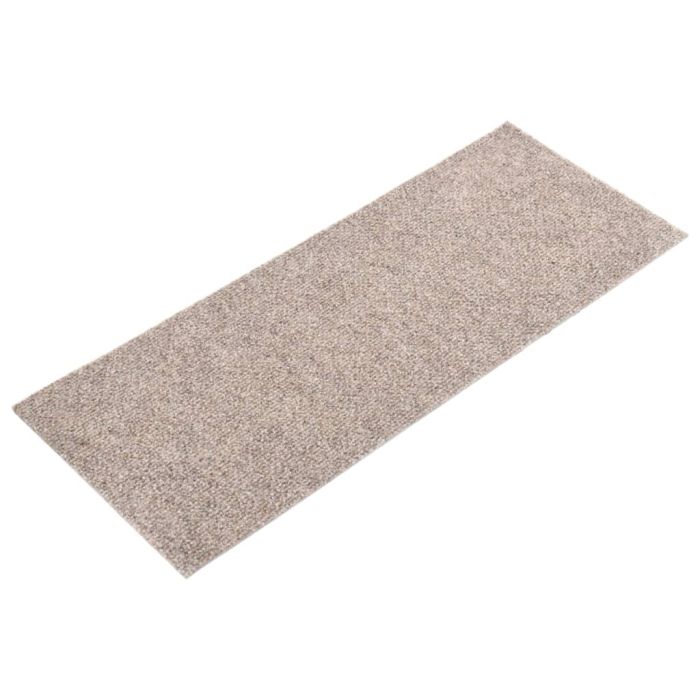 Self-adhesive Stair Mats Rectangular 15 pcs 60x25 cm Cream