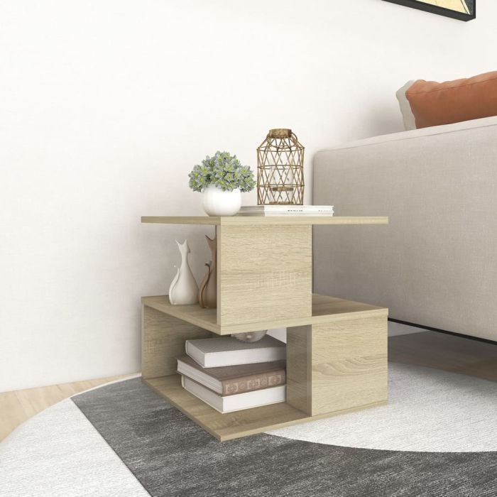 Side Table Sonoma Oak 40x40x40cm Chipboard