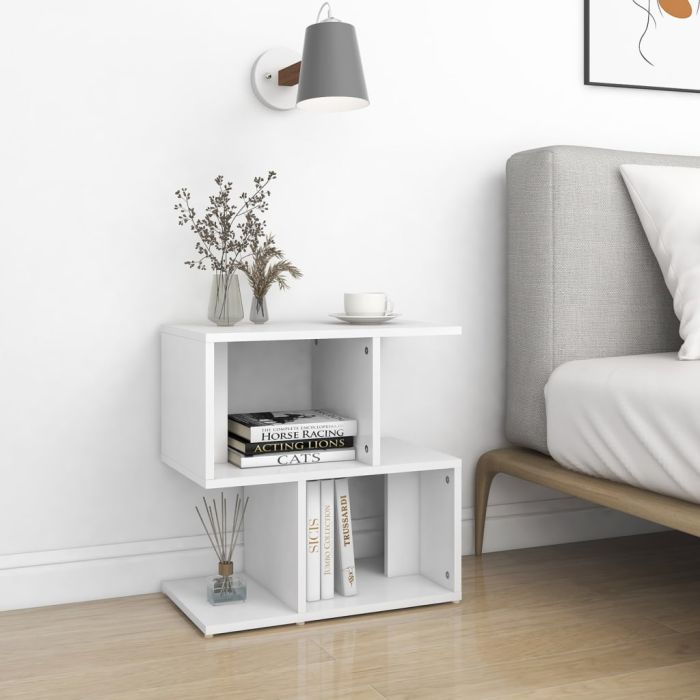 Bedside Cabinet White 50x30x51.5cm Engineered Wood