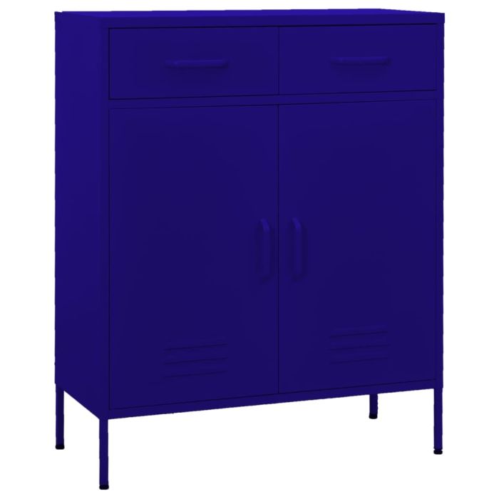 Storage Cabinet Navy Blue 80x35x101.5 cm Steel