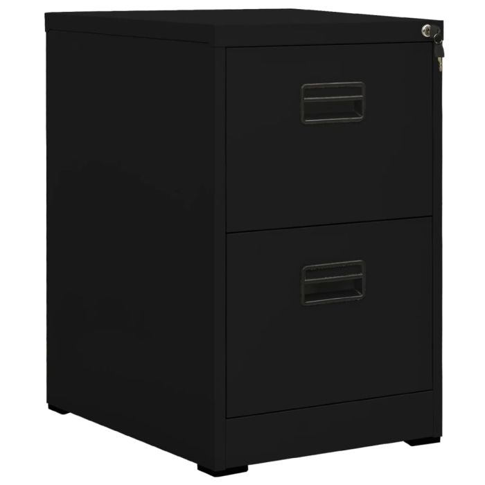 Filing Cabinet Black 46x62x72.5 cm Steel