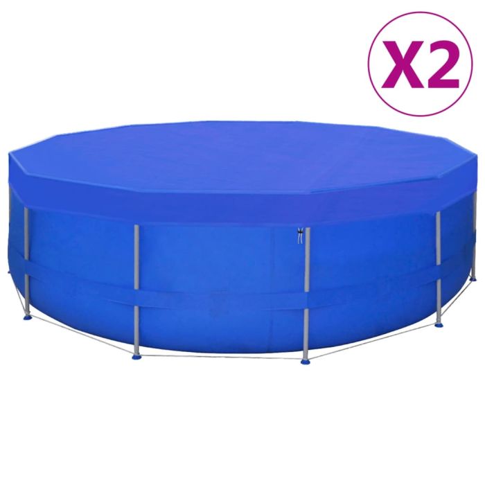 Pool Covers 2 pcs PE Round 460 cm 90 g/m2