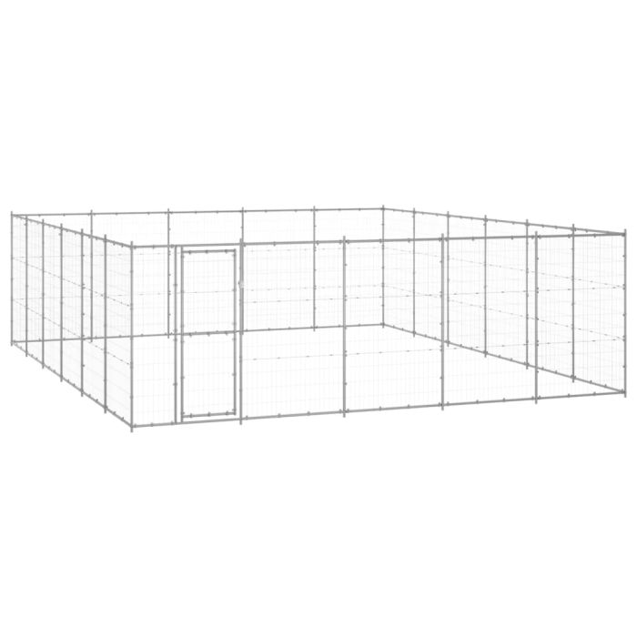 Outdoor Dog Kennel Galvanised Steel 36.3 m2