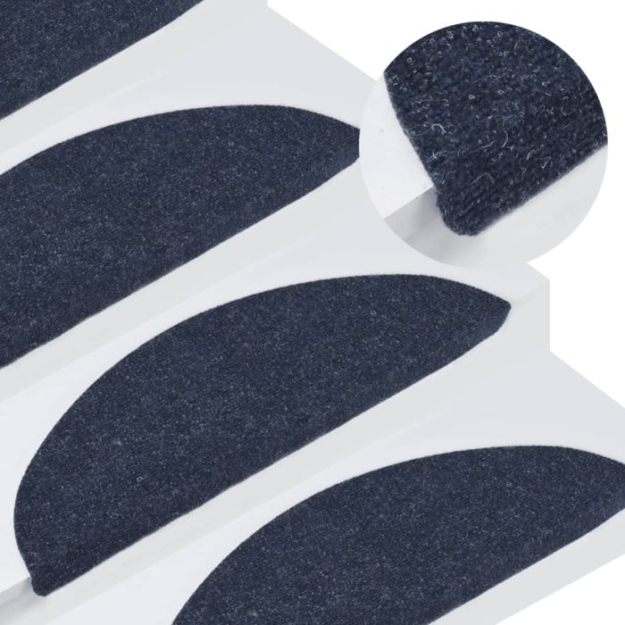 Stair Mats Self-adhesive 15 pcs 56x17x3 cm Blue