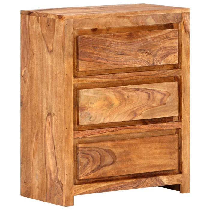 Drawer Cabinet 60x33x75cm Solid Wood Acacia - Natural
