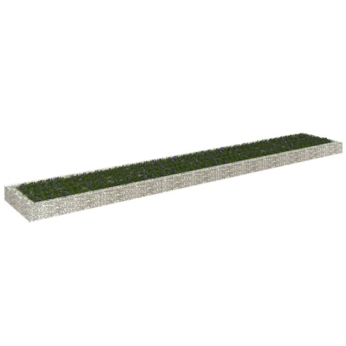 Gabion Raised Bed Galvanised Steel 600x100x20 cm