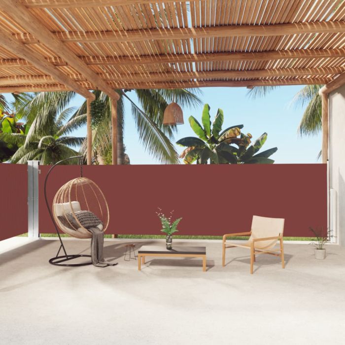 Retractable Side Awning Brown 160x1000 cm