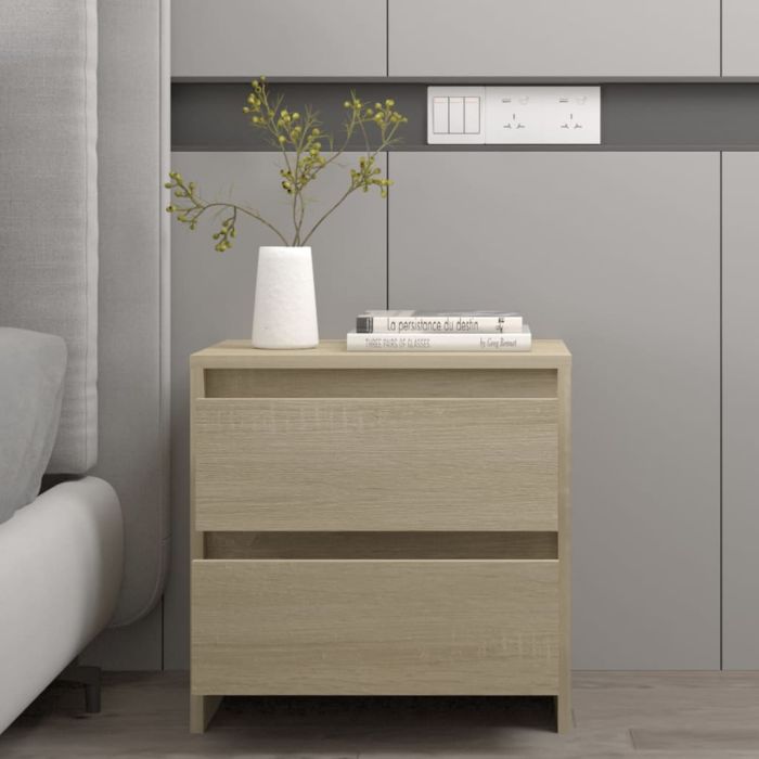 Bedside Cabinet Sonoma Oak 45x34.5x44.5cm Engineered Wood