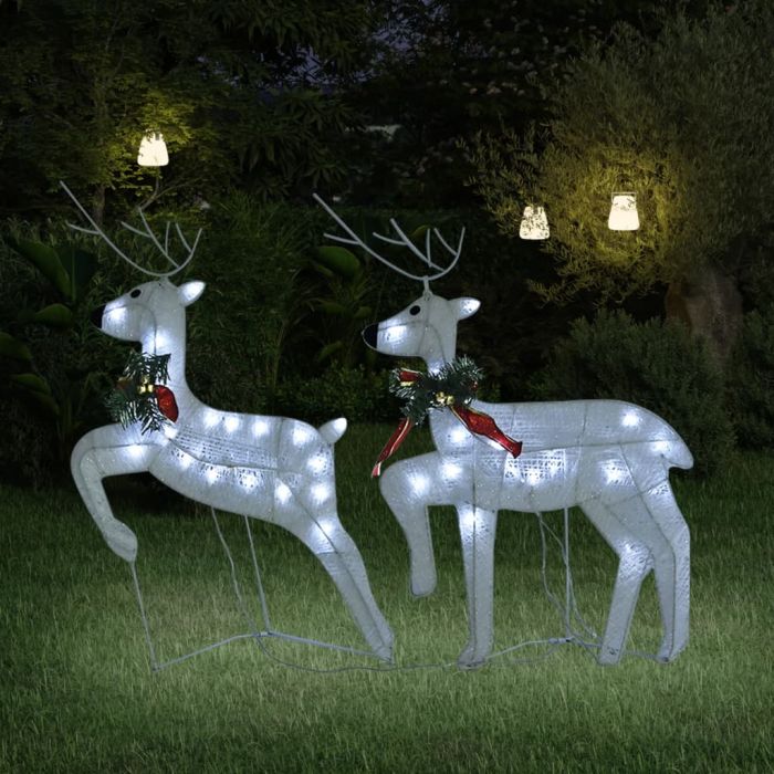Faune Christmas Reindeers 2 pcs White 40 LEDs