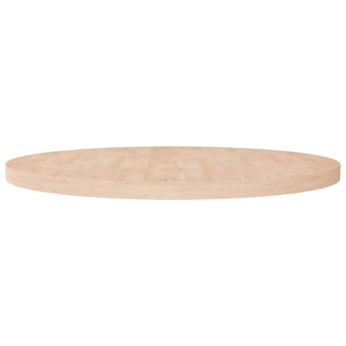 Round Table Top 90x4cm Untreated Solid Wood Oak