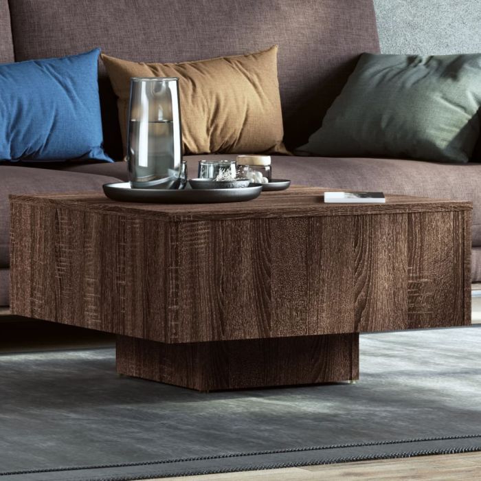 Coffee Table Brown Oak 60x60x31.5 cm Engineered Wood