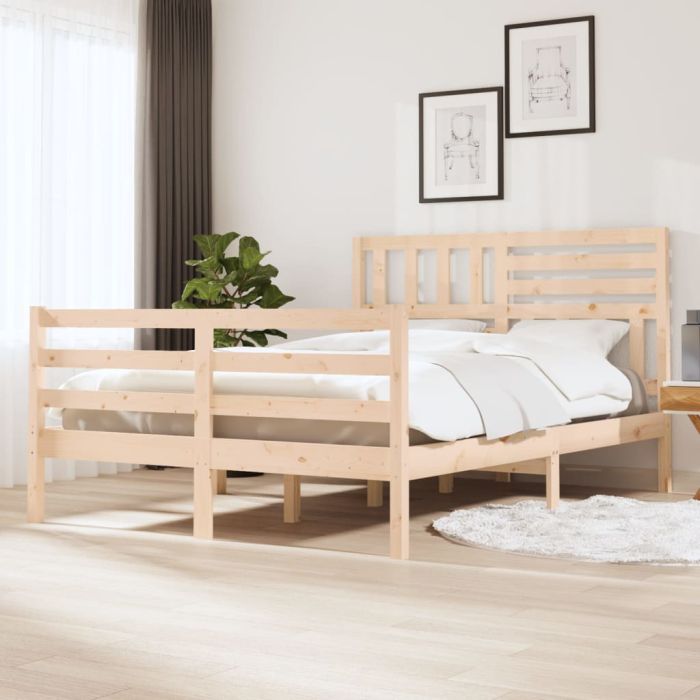 Bed Frame Solid Wood 160x200 cm